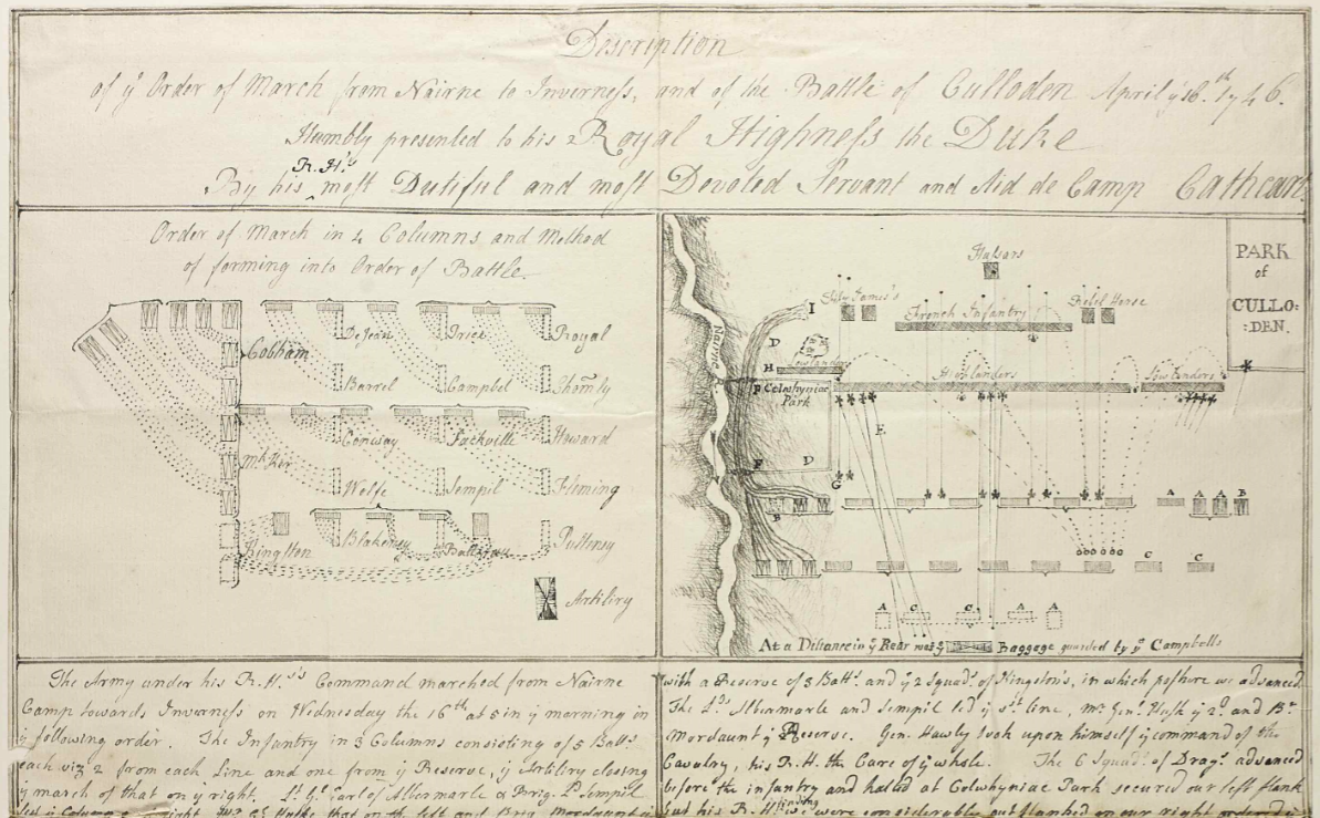 RA CP/Main/14/4a – 卡洛登战役记述，1746年4月，皇家档案馆提供 © Her Majesty Queen Elizabeth II