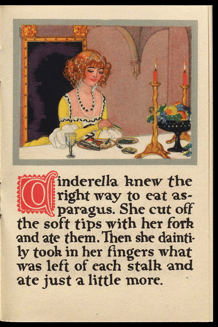 『シンデレラが王子さまと食事をしたとき』（オナイダコミュニティー, 1924）/ When Cinderella Dined with the Prince. Oneida Community, 1924.