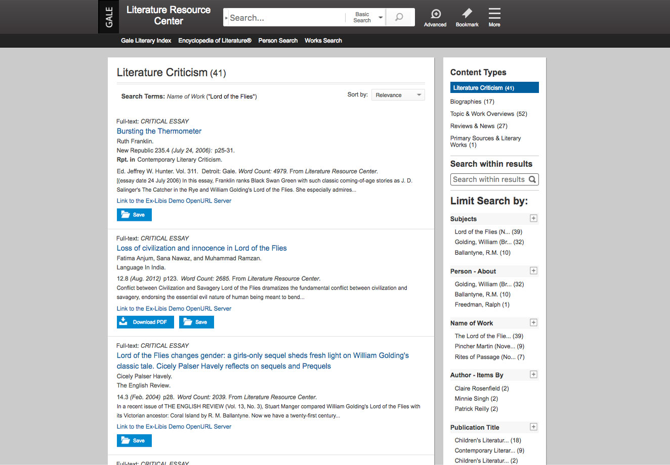 Search results screenshot.